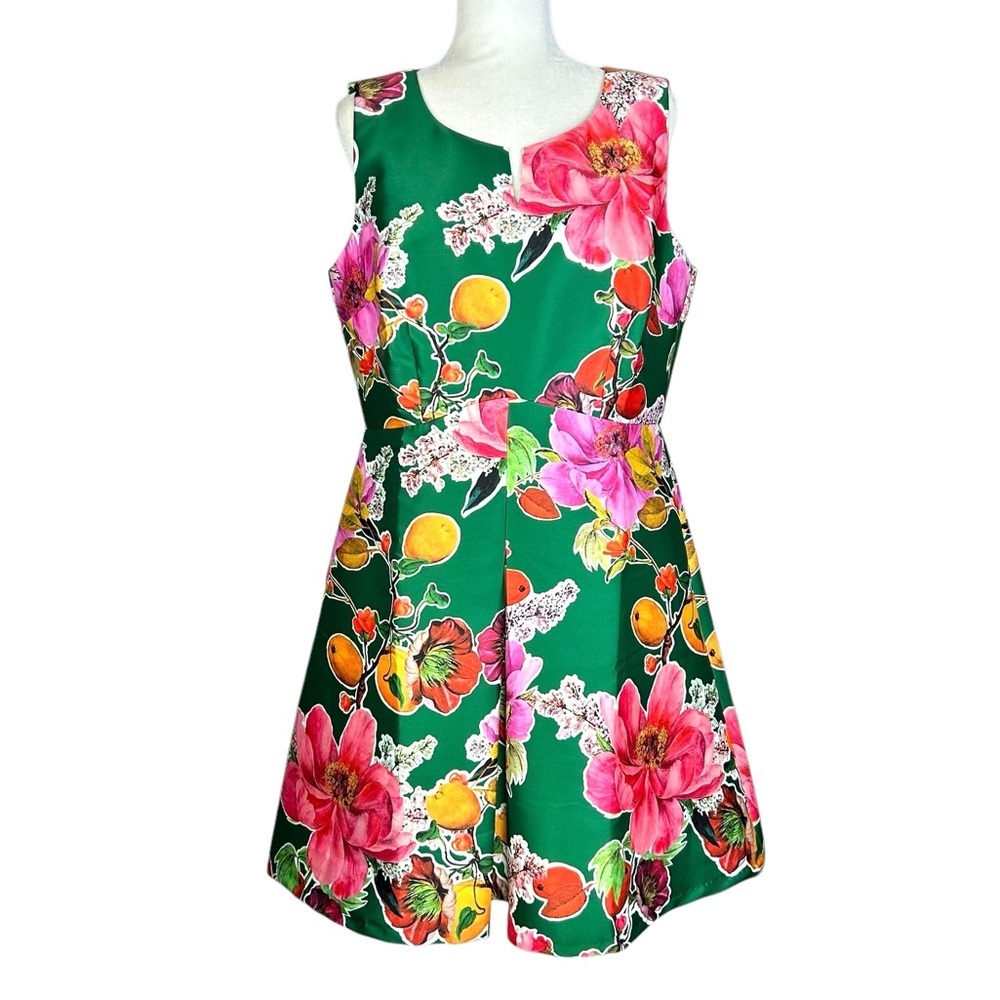 Talbots Fit & Flare Dress 12 Tropical Colorful 
Party Cruise Floral Fruit Resort